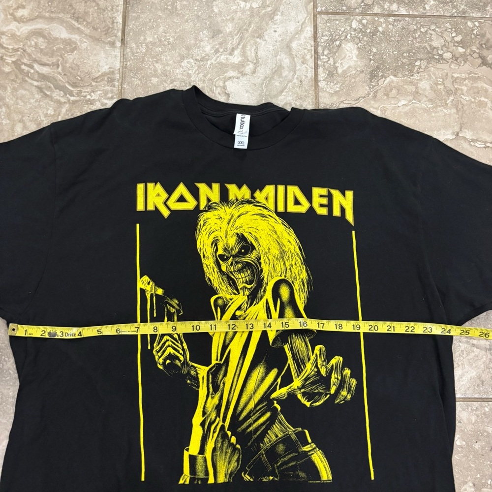 Men's Iron Maiden Yellow‎ FlyerT-shirt XLarge Black - Picture 8 of 10
